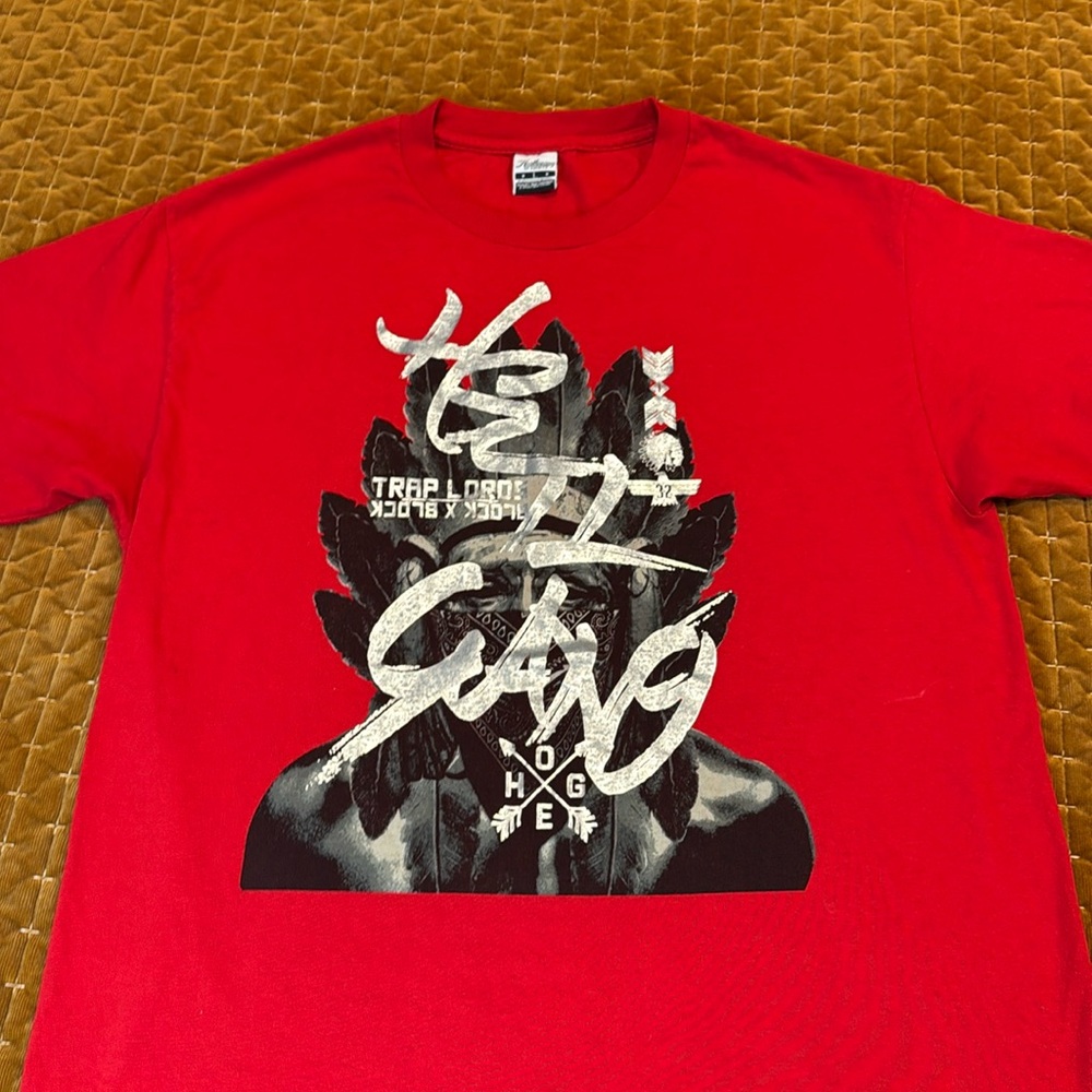 Hustle gang red t-shirt
